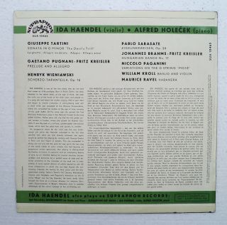 IDA HAENDEL ' Famous Violin Compositions ' Supraphon LP CZECHOSLOVAKIA 1962 NM 3