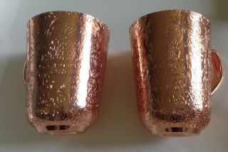 Absolut Elyx " Copper Mule Mugs,  With Love From Absolut Nwot