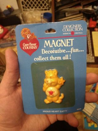 Vintage Care Bear Cousins Magnet American Greetings Proud Heart Cat