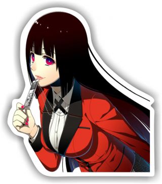 2x Kakegurui Anime Die Cut Sticker Decals Size 6 " X5 " Laptop Skate Ka001