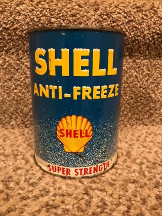 Vintage Shell Strength Anti - Freeze One Quart Can - Shell Oil - York 20