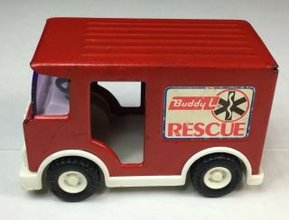 Vintage Old Buddy L Red Toy Diecast Rescue Vehicle Truck Ambulance Made In Japan