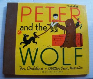 Peter And The Wolf For Children Narrated By Milton Cross Musicraft 65,  10 " 78sx4