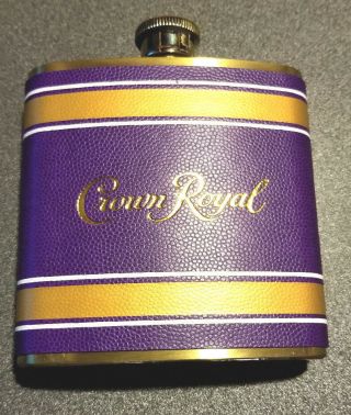 Crown Royal Flask Purple And Gold 6 Oz 2018 Tailgate Edition