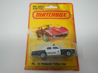 Matchbox Superfast Plymouth Police Car No.  10