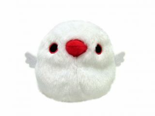Sanei Boeki Tori Dango White Java Sparrow Bird Plush Doll Stuffed Toy Japan