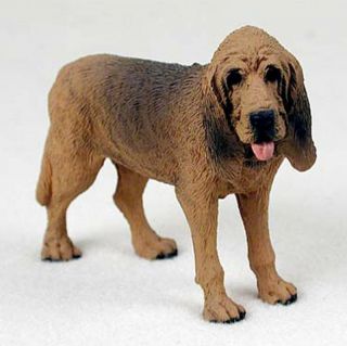 Bloodhound Figurine Hand Painted Collectible Statue