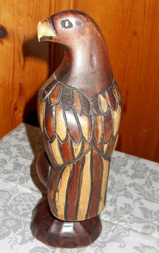 Vintage Folk Art Wood Carving Eagle
