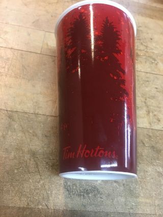 Tim Hortons Red Deer Ceramic Travel Mug,  2017,  No Lid