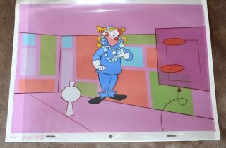 Bozo The Clown Animation Cel Hand Painted Background 620