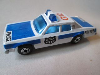 1979 Matchbox Plymouth Gran Fury G12 Police Car 10 (superfast 1:64 Blue)