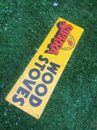 Vintage Seirra Woodstoves Double Sided Metal Sign