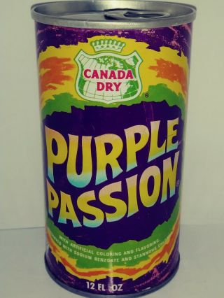 Canada Dry Purple Passion Pull Tab Soda Can - York,  Ny 10017