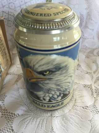 1989 Budweiser Beer Stein Endangered Species - Bald Eagle Numbered