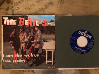 The Beatles 1967 Hello,  Goodbye / I Am The Walrus 45 Spain W/ Sleeve