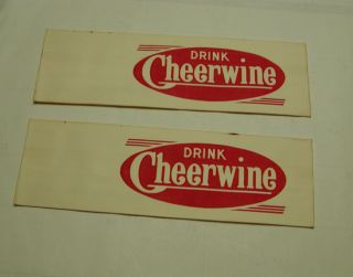 2 Cheerwine Soda Jerk/car Hop Style Paper Hats Vintage Advertising Old Stock
