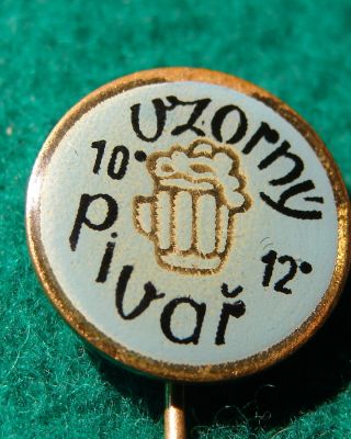 Antique Badge,  Pin/exemplary Pub Visitor Brewery/i Love Beer/czechoslovakia/11c