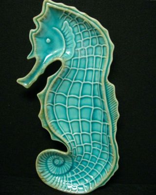 Rare Seahorse Ceramic Plate