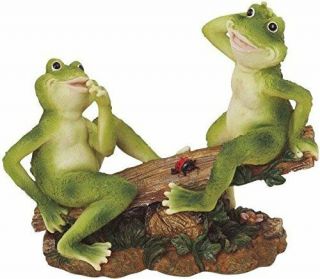 George S.  Chen Imports Ss - G - 61041 2 Frogs On Seesaw Garden Decoration Figurine