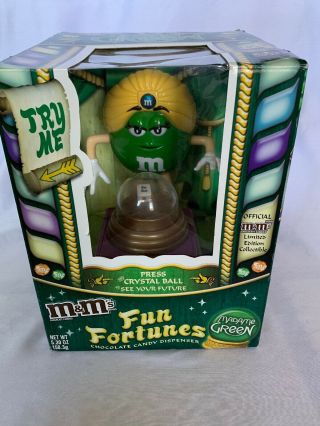M&m Madame Green Fortune Teller Candy Dispenser Limited Edition Seal Unbroken