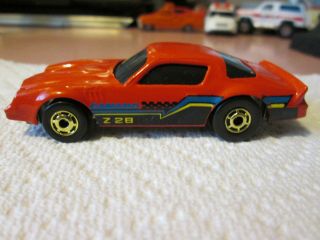 1982 Hot Wheels The Hot Ones Red Camaro Z - 28 Sports Car W/gold Hubs