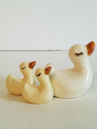 Vintage Miniature Mother Duck And Ducklings