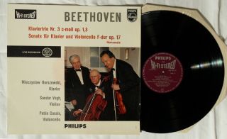 Philips - Hi - Fi Stereo - Vegh - Casals - Beethoven Cello Sonata & Trio No.  3