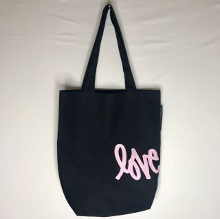 Starbucks Curtis Kulig Love Me Black And Pink Tote Bag Limited Edition