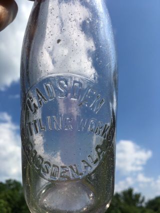 Gadsden Alabama Bottling Circle Slug Bottle Ala Al Embossed Bubbles Rare
