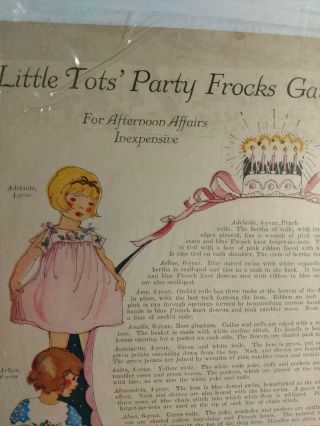 Vintage Little Tots ' Party Frocks Gay With Embroidery Fashion Print Ad 2