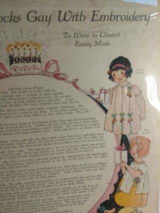 Vintage Little Tots ' Party Frocks Gay With Embroidery Fashion Print Ad 3