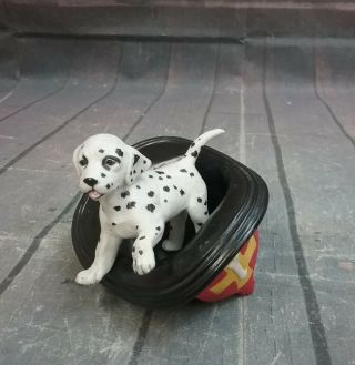 Princeton Gallery Porcelain Dalmatian Dog Fireman Helmet 1990 " Where 