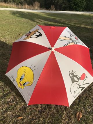 Rare,  Vintage 1993 Warner Bros Looney Tunes Beach/ Yard/shade Summer Umbrella
