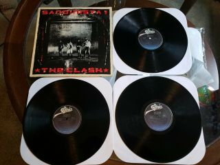 The Clash; " Sandinista ",  3 Vinyl Lp Set 1980 Epic Records E3x 37037 - Vg,