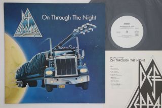 Lp Def Leppard On Through The Night Rj7664 Vertigo Japan Vinyl Promo