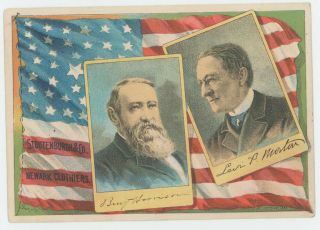 Benjamin Harrison Levi Morton Presidential Vice 1880 