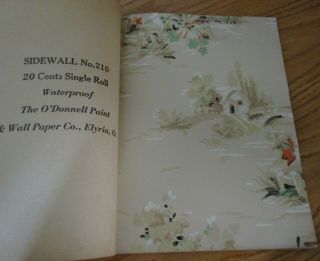Wall Paper Designs for 1939 The O ' Donnell Paint & Wall Paper Co.  Elyria Ohio Bk 3