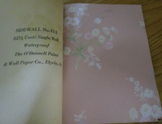 Wall Paper Designs for 1939 The O ' Donnell Paint & Wall Paper Co.  Elyria Ohio Bk 4
