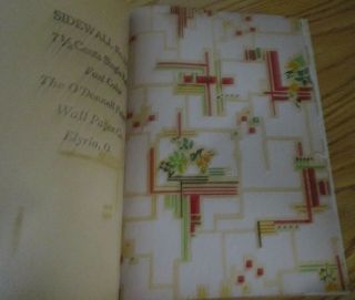 Wall Paper Designs for 1939 The O ' Donnell Paint & Wall Paper Co.  Elyria Ohio Bk 5