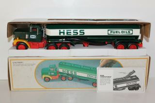 1984 Hess Toy Tanker Bank Truck W/ Inserts Card Lights