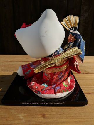 Hello Kitty Kabuki Geisha Porcelain Doll W/ Fan - RARE 2012 Sanrio 2