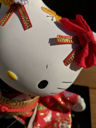 Hello Kitty Kabuki Geisha Porcelain Doll W/ Fan - RARE 2012 Sanrio 5