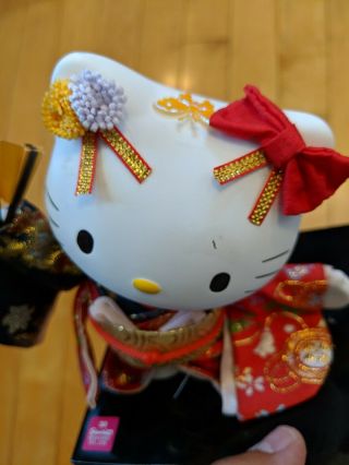 Hello Kitty Kabuki Geisha Porcelain Doll W/ Fan - RARE 2012 Sanrio 7