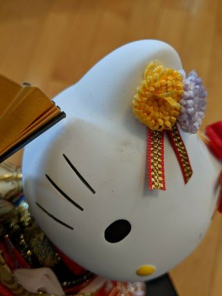 Hello Kitty Kabuki Geisha Porcelain Doll W/ Fan - RARE 2012 Sanrio 8
