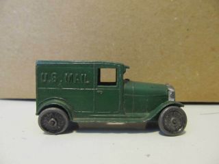 Tootsie Toy 2 1/2 " Green 1928 Ford Model A Mail Truck Mfg 1931