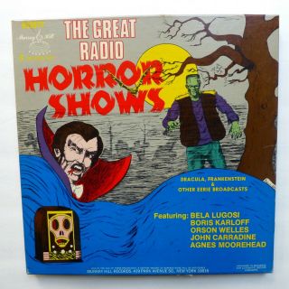The Great Radio Horror Shows 3xlp Box Bela Lugosi Boris Karloff Etc.  Jf139