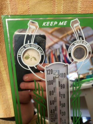 Vintage Advertising Thermometer mirror,  Brighams Hardware Dover Tennessee 7