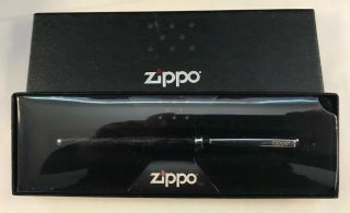 Zippo Black Leather Wrap Roller Ball Pen 41124