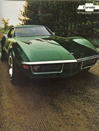1971 Corvette (nos) Brochure Stingray Coupe/convertible