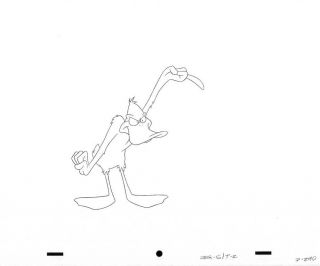 Warner Bros Animation Art Cel Production Drawing Daffy Duck 69
